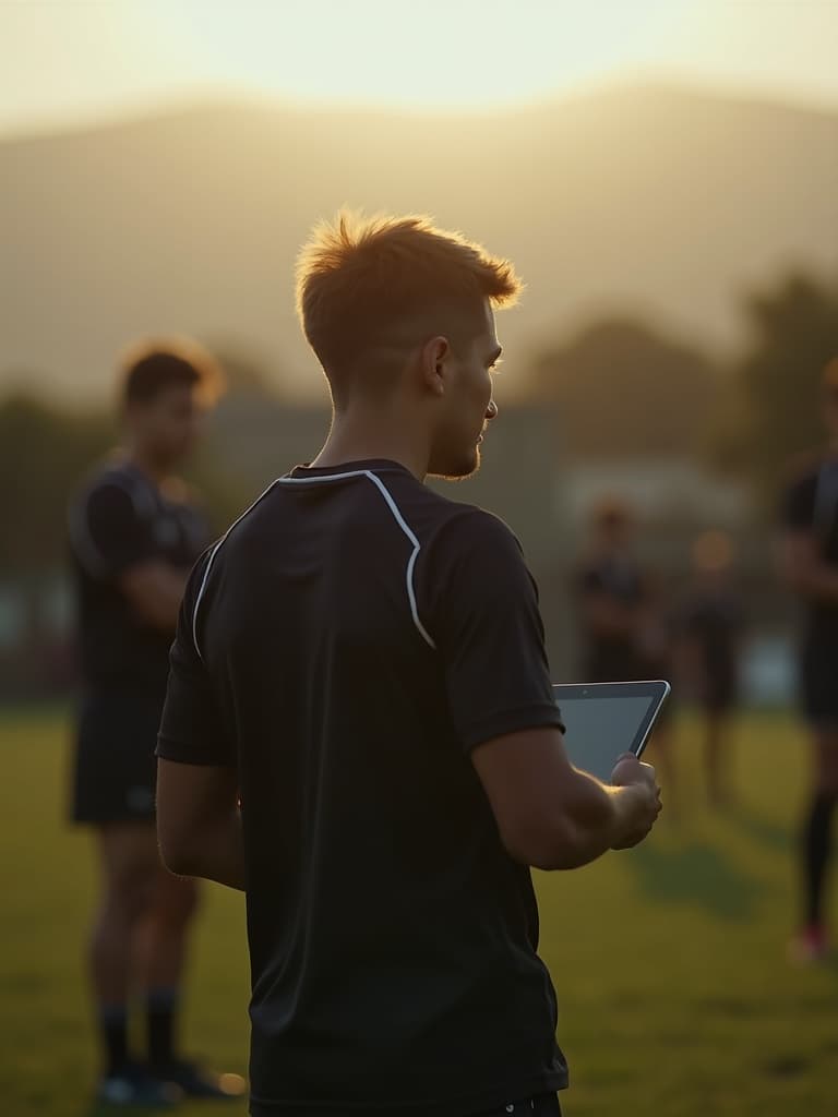 Coach reads the board
